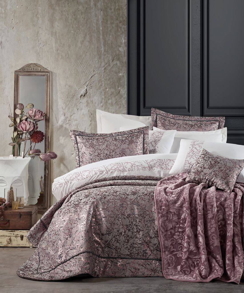 L'Essentiel Linge de Maison, Destina - Powder, Doppelzimmer-Set, Pulver, 100% POLYESTER, 260 x 250 cm