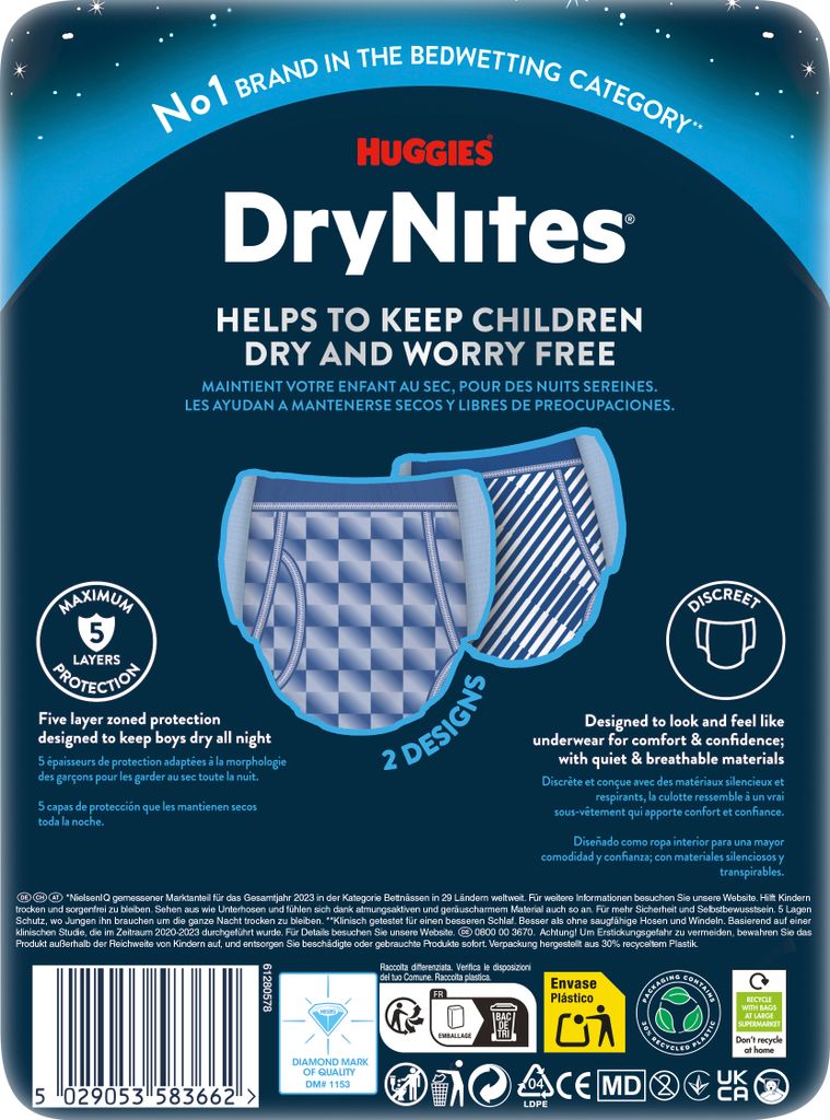 Huggies DryNites Nachtwindeln Jungen ab 13 | Kaufland.de