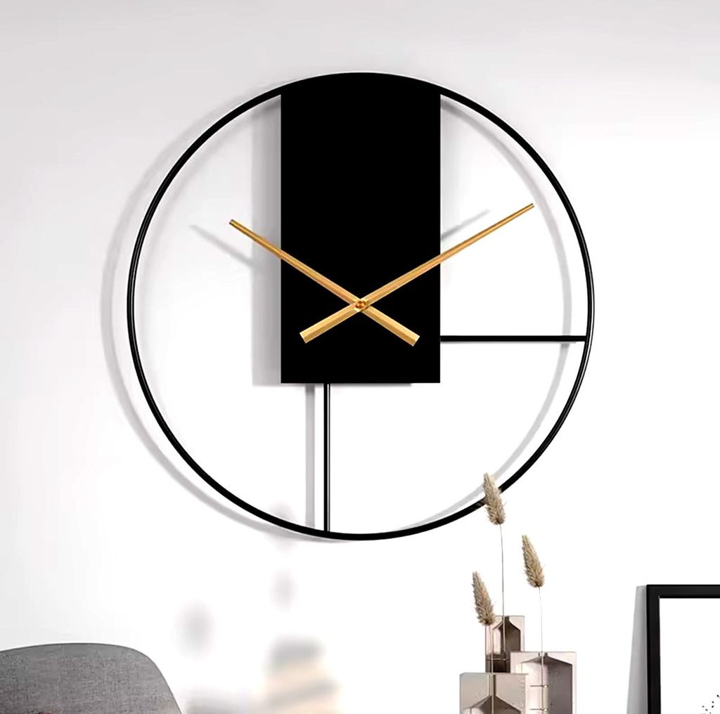Welikera Wanduhr, 50cm Eisen Kunst Silent Wohnzimmer Produktbild 1