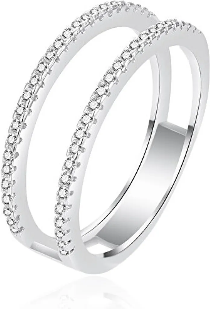 Anello Argento 925 con Zirconi AGT-R18W Misura 54 - Gioiello Elegante