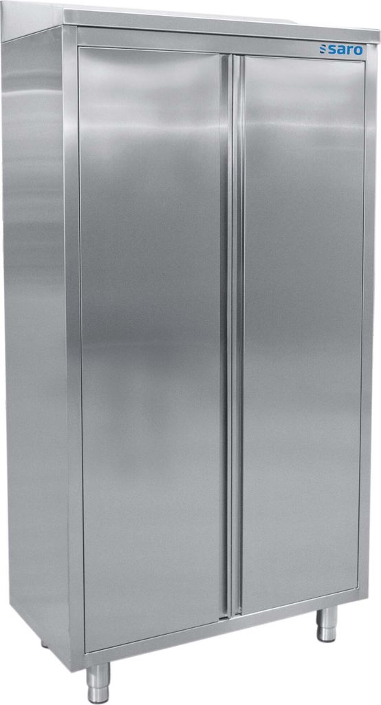 SARO Edelstahlhochschrank schräges Dach Breite 600mm