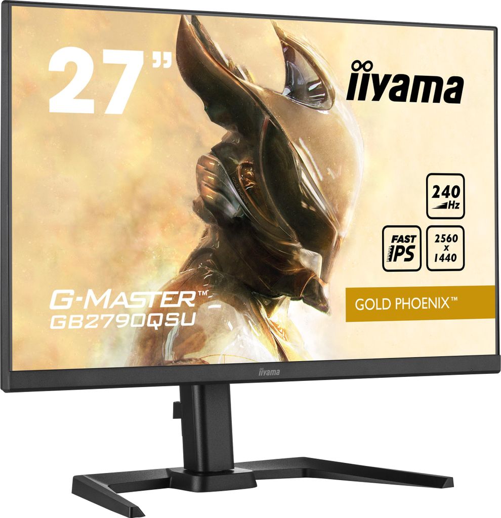 A computer monitor displaying a fantasy-themed image, with feature callouts.
