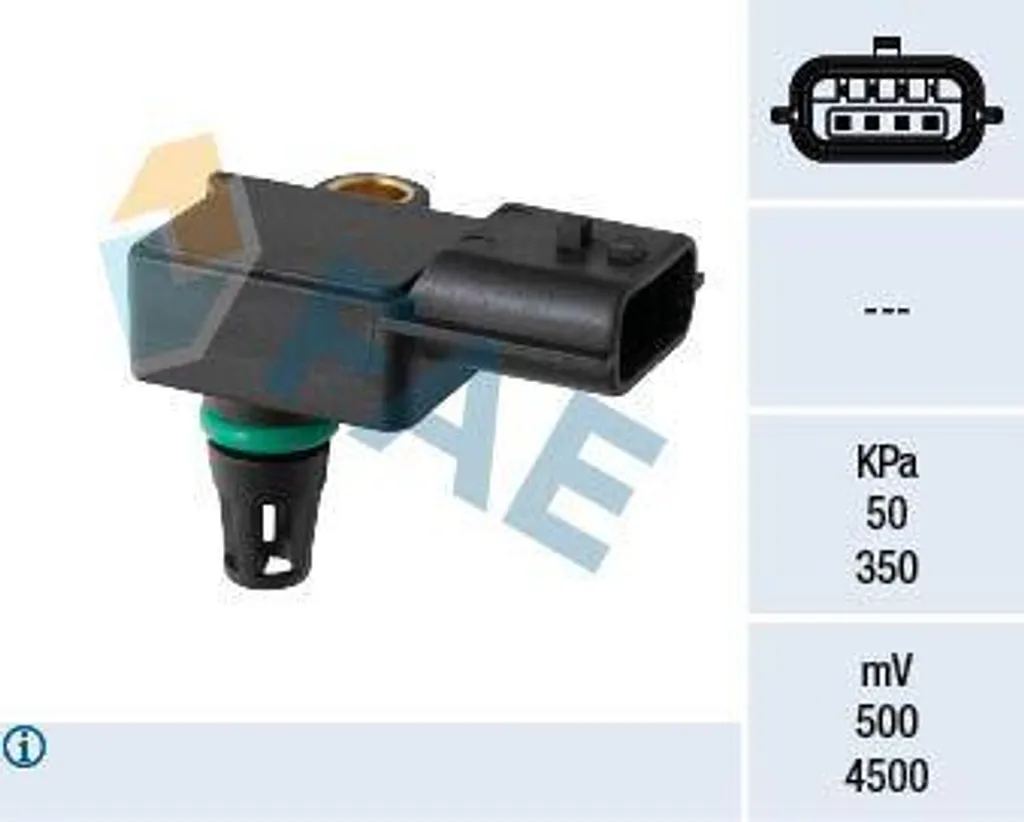 FAE 15175 Sensore di pressione del collettore di aspirazione OE 223657458R compatibile con Trafic, Thalia, Scenic, Megane, Koleos, Kangoo, Kadjar, Fluence, Clio, Captur, Vivaro, X-Trail, Qashqai, Pulsar, NV200, Note, Micra, Vito, Classe GLA, CLA, Citan, Classe C, Classe B, Classe A, Sandero, Logan, Lodgy, Duster, Dokker