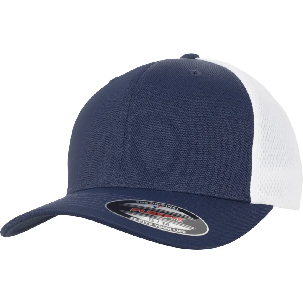 FLEXFIT 6533T Navy White - Cappello Traspirante Ultrafibre S/M