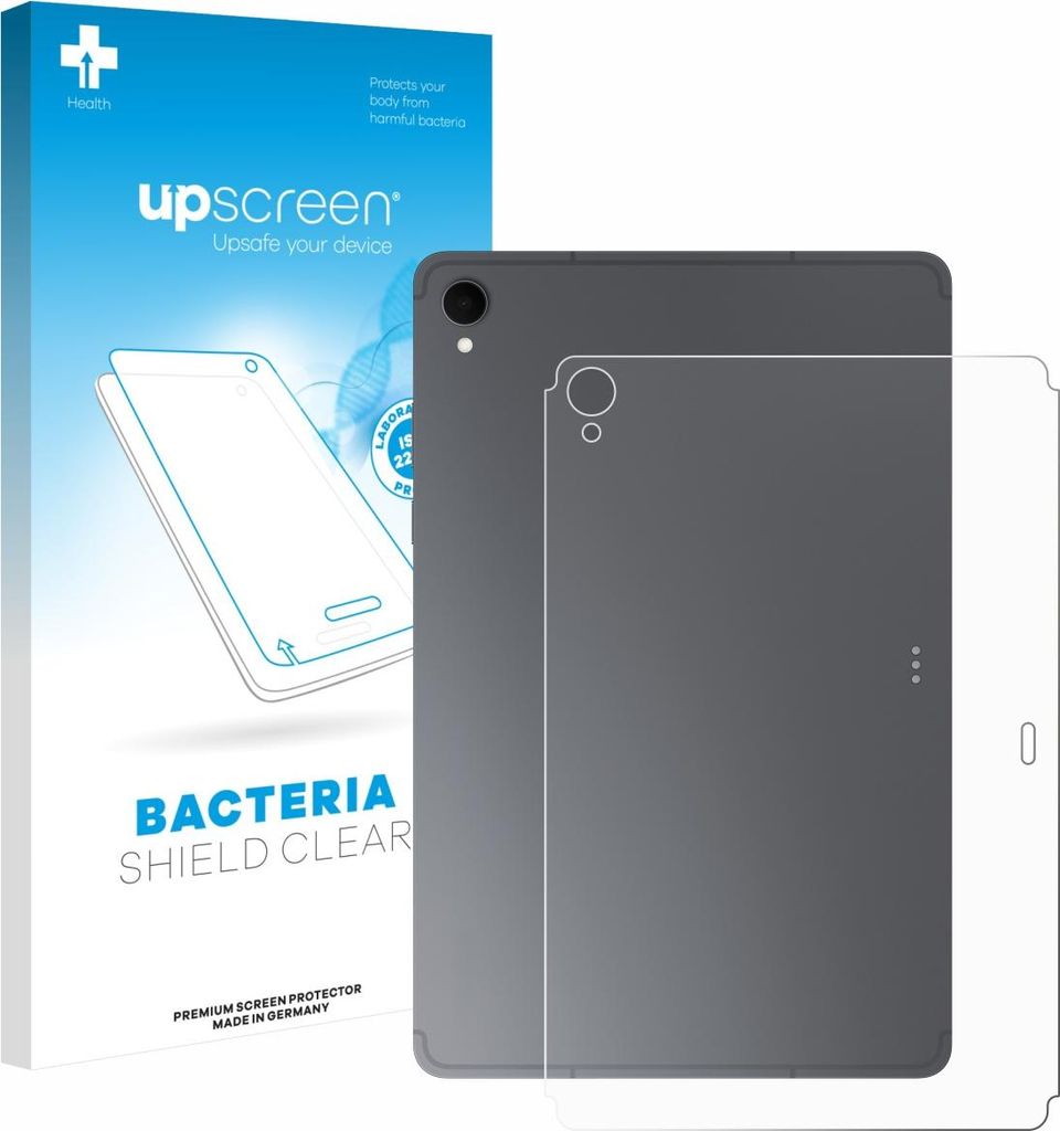 upscreen Schutzfolie für Samsung Galaxy Tab S11 (Rückseite) Displayschutz Displayschutzfolie Folie Klar antibakteriell