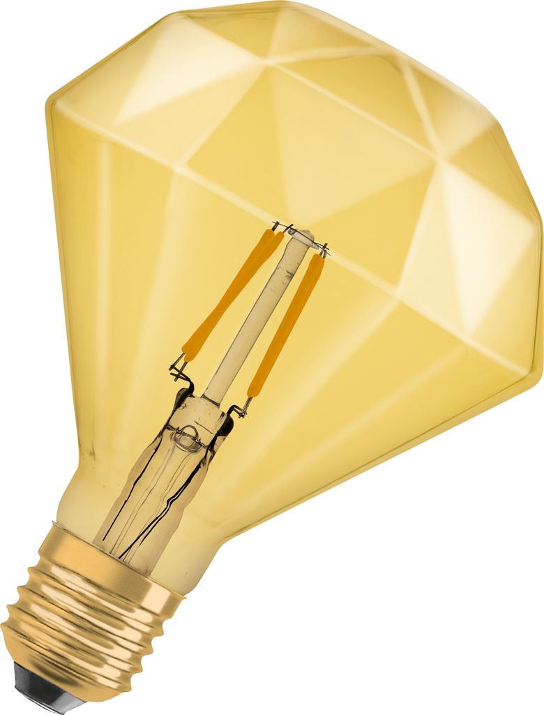 A close-up studio shot of a decorative LED light bulb.