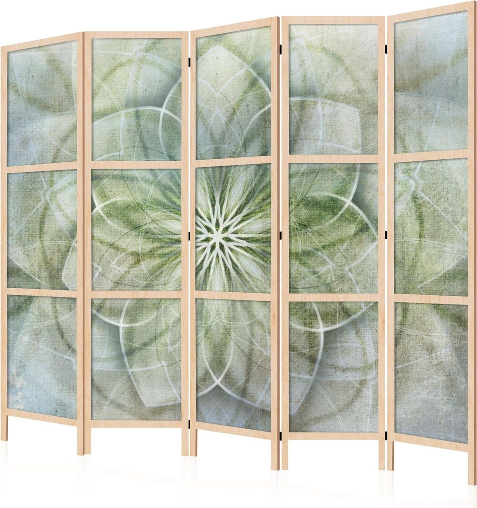 LUMASOUL Paravent einseitiger, Paravent Raumteiler Innen, Boho Japanisch Motiv, 225x172 cm