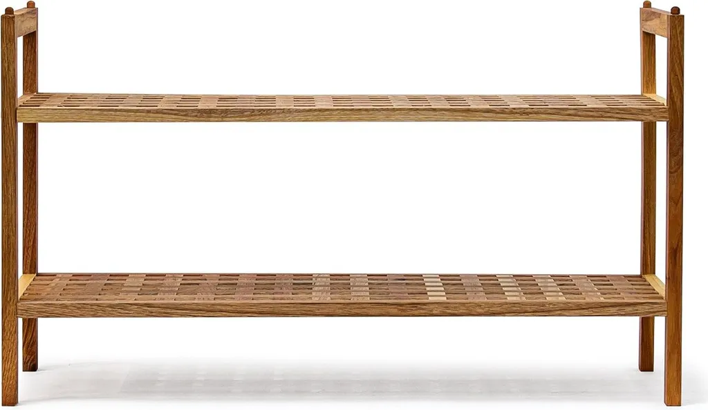 Range-chaussures empilable en bois, solution gain de place modulable - 4