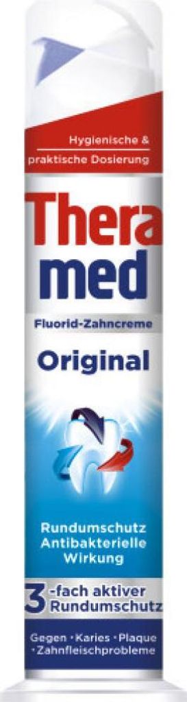 A tube of Theramed Original toothpaste.