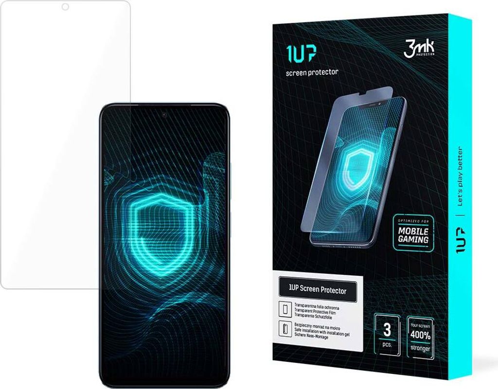 3mk Display Schutzfolie 1UP für Xiaomi Redmi Note 12s transparent Gaming (3 Stück)