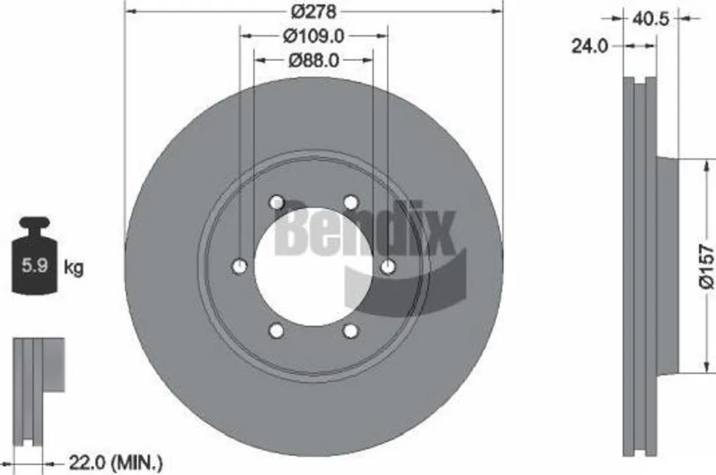 Éliminez les vibrations au freinage : Disque BENDIX BDS2105 SsangYong