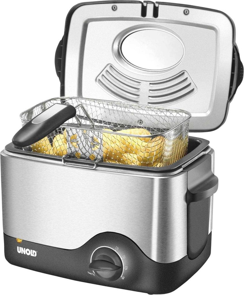 Unold 58615 Friteuse, roestvrijstalen behuizing, 1200 watt, Productafbeelding 