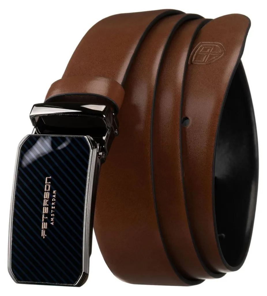 Ceinture Peterson Rovicky 3114823 en Cuir Noir avec Boucle Classique