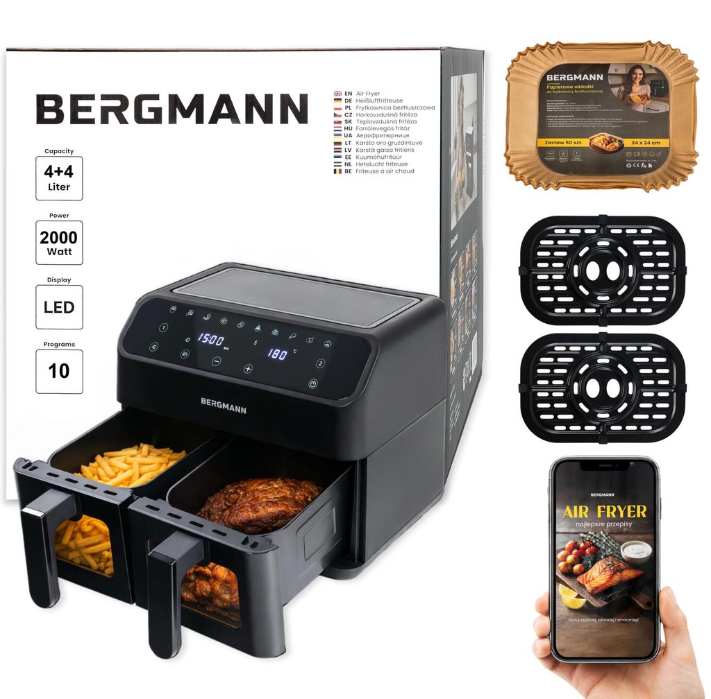 Frytkownica na gorące powietrze beztłuszczowa Airfryer Zdjęcie produktu 
