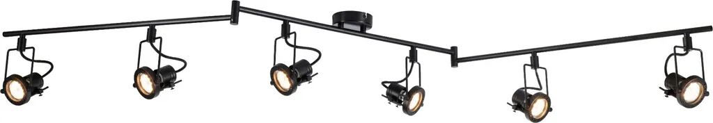 Luminaire de salle à manger suspension Fiji 2 noire 175 cm 6 ampoules