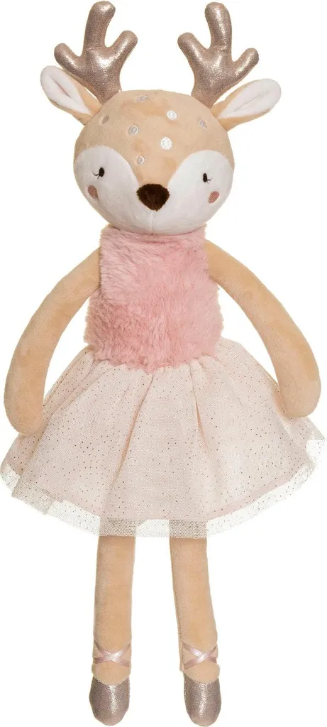 Peluche renne ballerine 40 cm lavable : l'hygiène au service du doudou