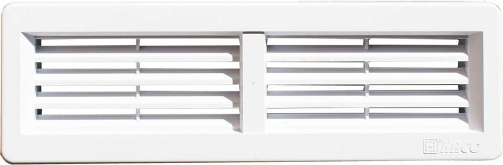 Griglia di ventilazione in plastica ASA bianca 220x55mm Immagine del prodotto 