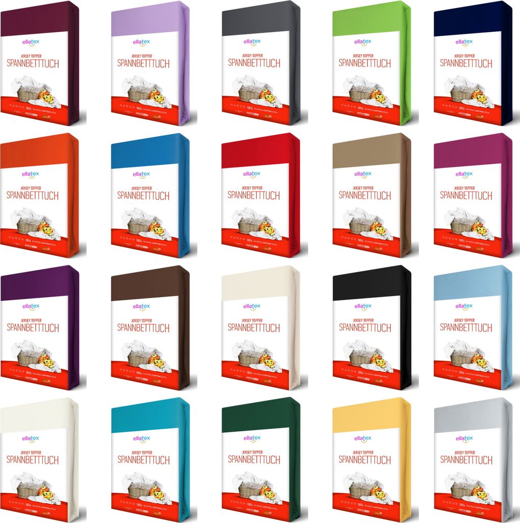 Jersey TOPPER Spannbettlaken 90x200 - 100x200cm Produktbild 2