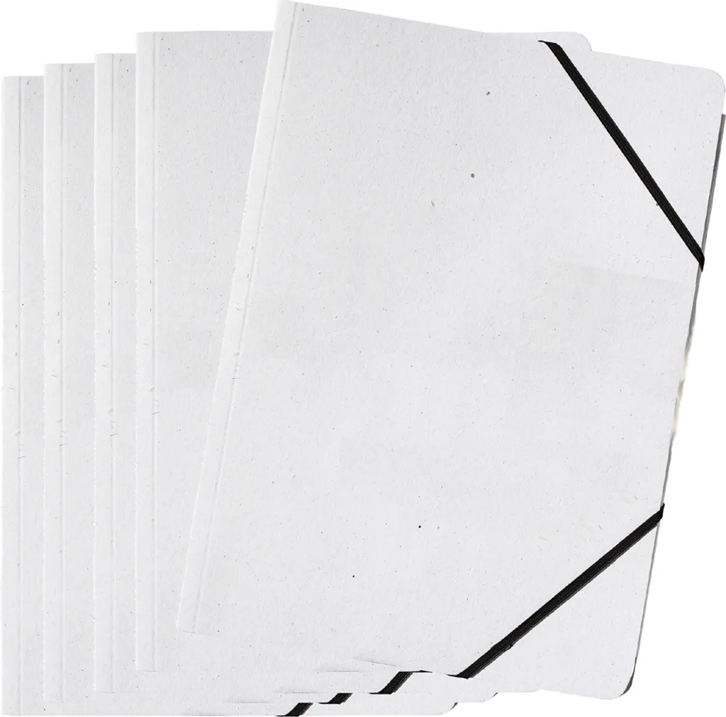 PAGNA Chemise à rabats DIY DIN A4 en carton blanc personnalisable 1 pce