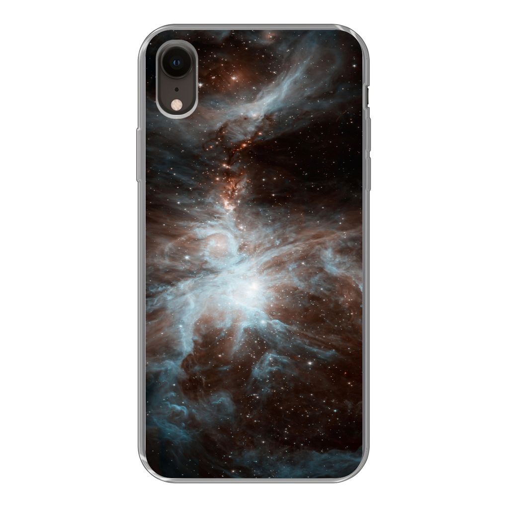 MuchoWow Handyhülle Schutzhülle Hülle für iPhone XR Galaxie - Planet - Sterne Silikon Softcase Handy Hülle - Schutzdeckel