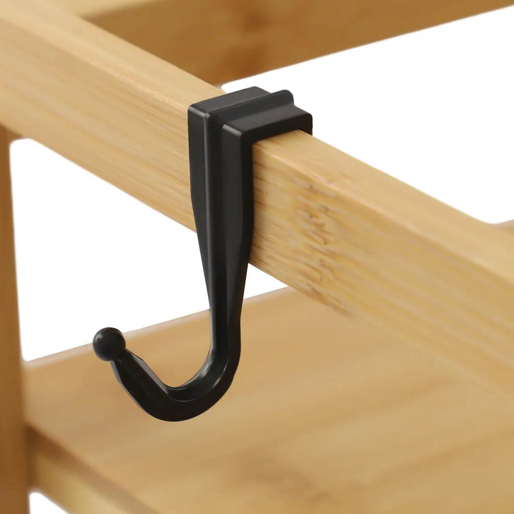 Support micro-ondes extensible bois, organisateur de plan de travail - 8