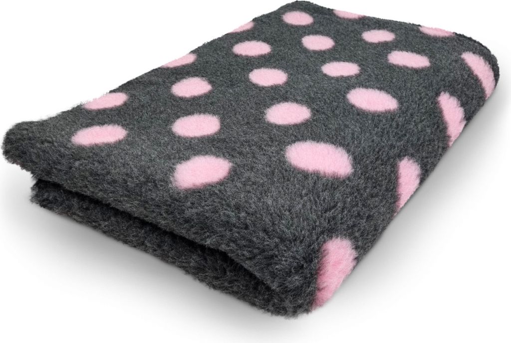 Vet Bed Hundebett anthrazit mit rosa Punkten 150 x 100 cm
