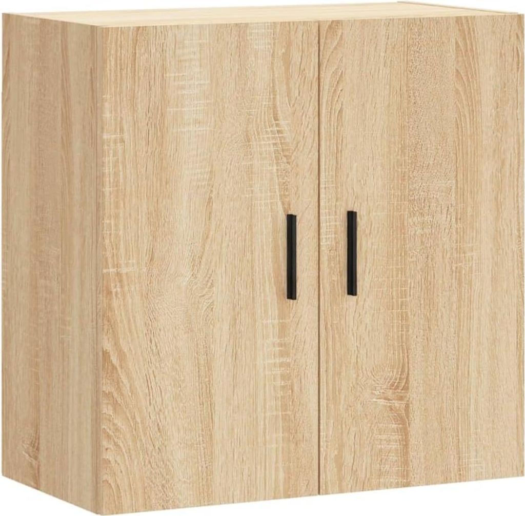 Bearbeitete Holz-Wandregal 60x31x60 cm in Sonoma Eichenfarbe - Wandregal Beistellregal Flurregal TV-Regal Mediamöbel