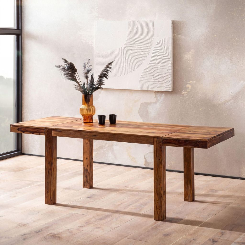 FineBuy Tavolo da pranzo allungabile 120 - 200 cm in legno Immagine del prodotto 