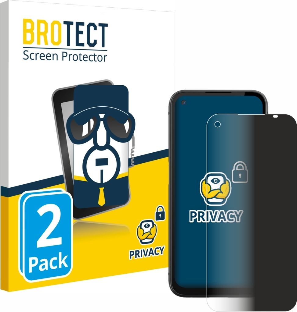 2x BROTECT Sichtschutzfolie für Gigaset GX6 Anti-Spy Privacy Sichtschutz Blickschutz Folie Blaulicht-Schutz
