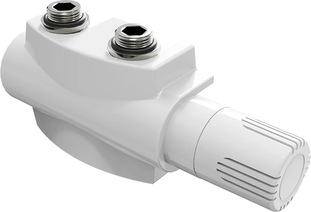 Vanne Thermostatique de Radiateur Multiblock Blanche Forme Equerre