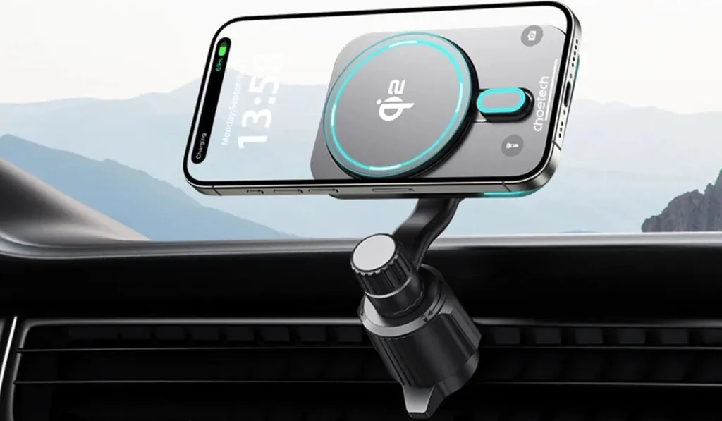Support Téléphone Voiture Charge Rapide 15W Qi2 - Idéal pour GPS