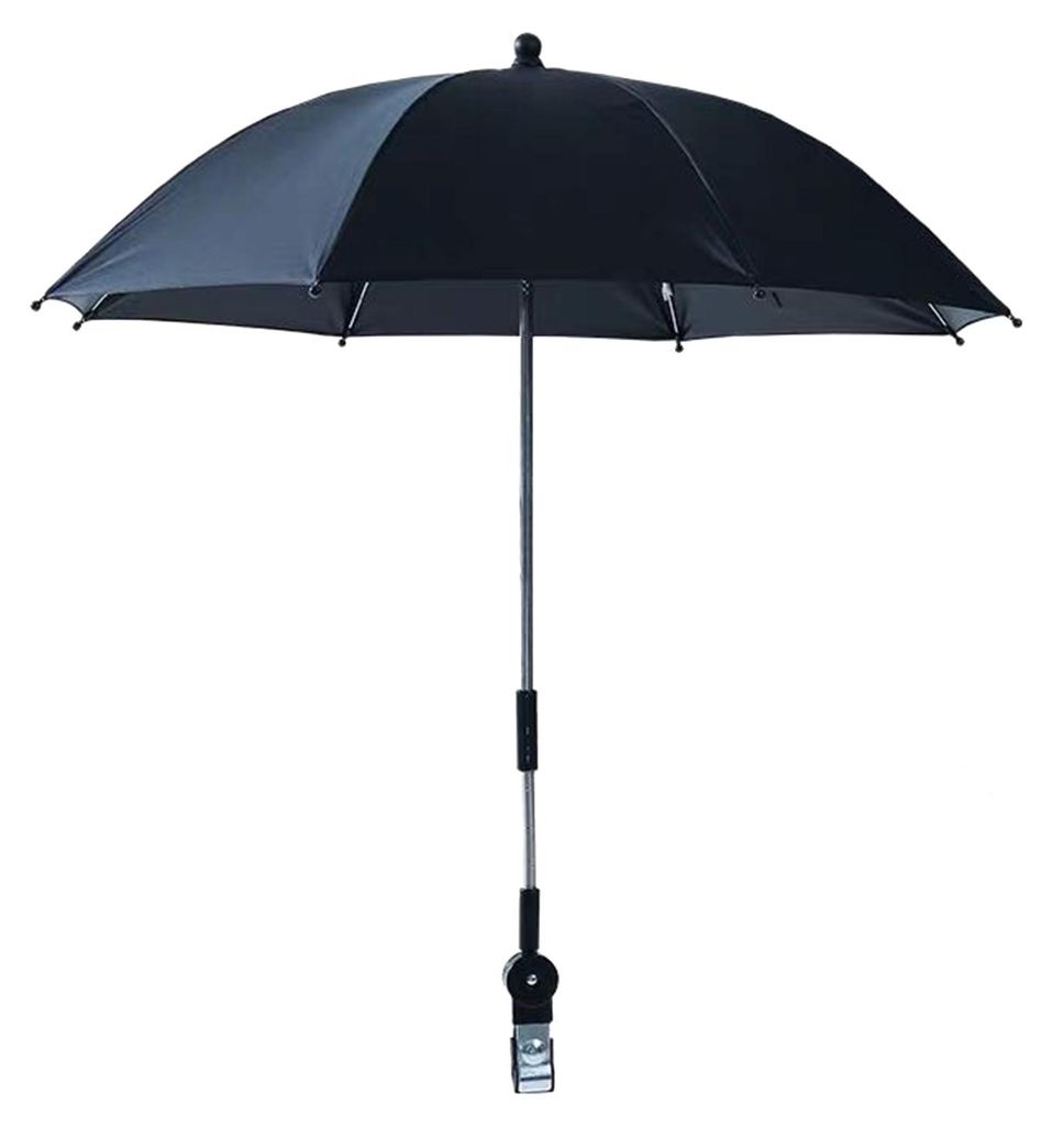 Stuhlschirm mit Klemme, LSF 50+ UV-Schutz, Strandstuhl-Sonnenschirm, mehrfach verstellbarer Winkel, Sonnenschutz für Camping und Golfwagen