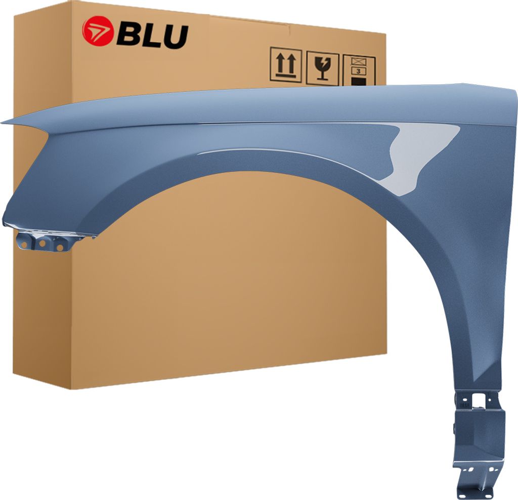 BLU Kotflügel Passend für Audi A3 8P II-generation LIFT LX5X Links Blau SpharenBlau | 2008-2012 | Vorderseite Vorne | Lackiert | Einbaufertig