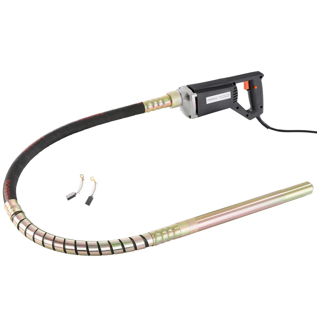 AREBOS Betonrüttler 580W Handrüttler Elektrisch mit flexibler Welle 1,5 m