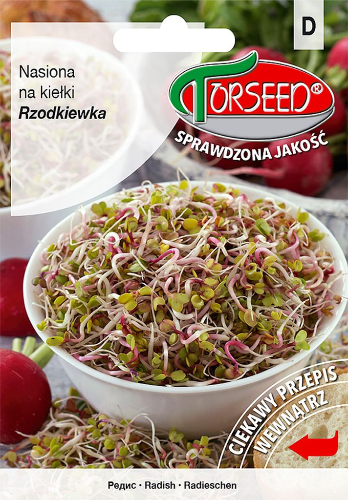 Rzodkiewka, nasiona na kiełki 100g - Torseed Zdjęcie produktu 