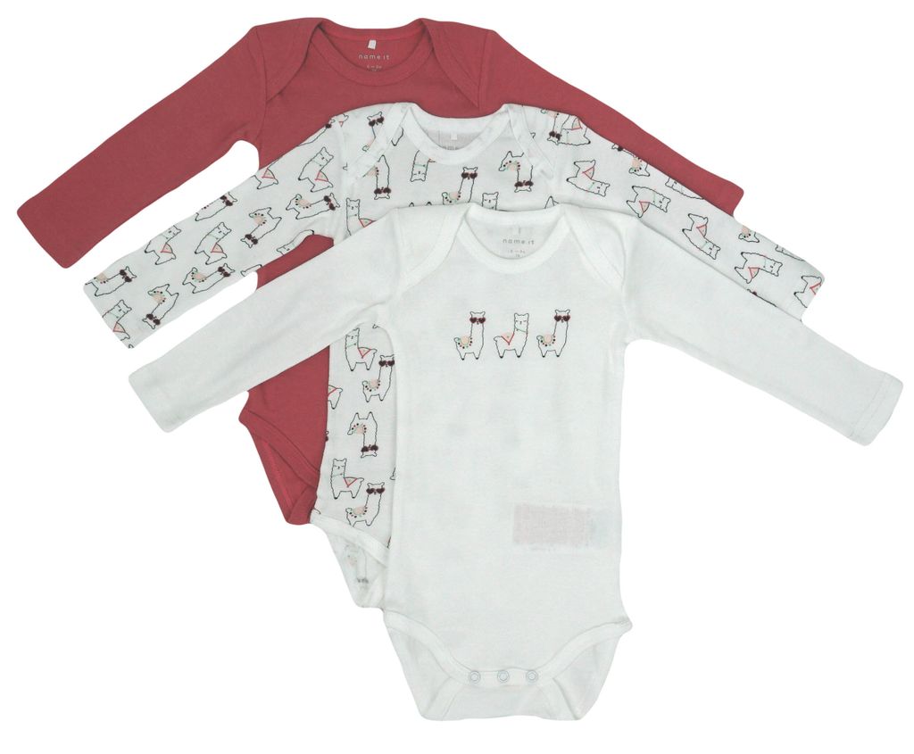 3er Pack Name It Bodys Mädchen Baby Kinder Body Set Nachtwäsche Unterwäsche;,50
