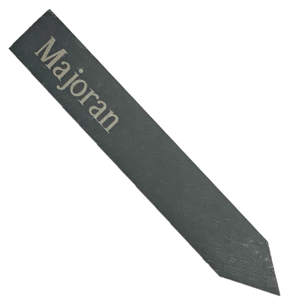 Pflanzenschild "Majoran" Kräuterstecker Schiefer 19 cm graviert