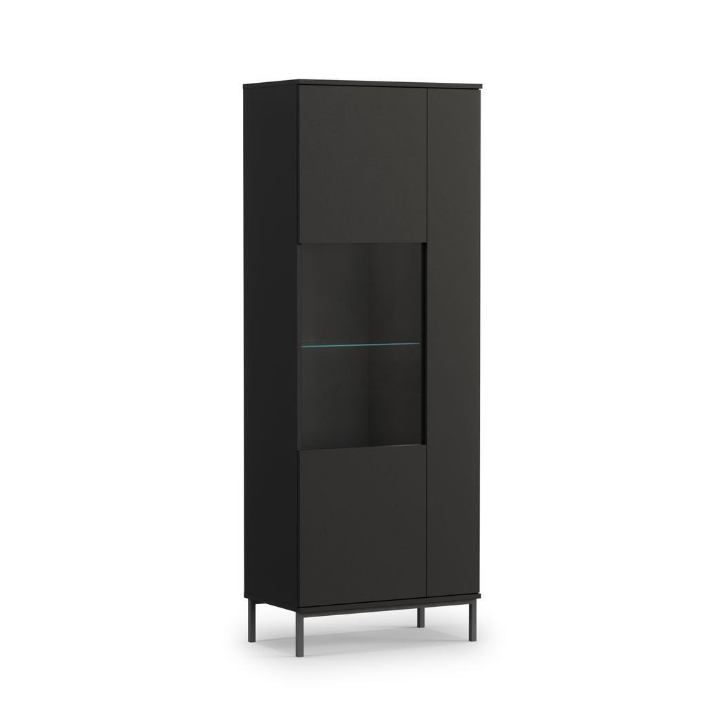 AX LIVING Vitrinenschrank Glas Queba QT07 – 70 cm Breite, Produktbild 