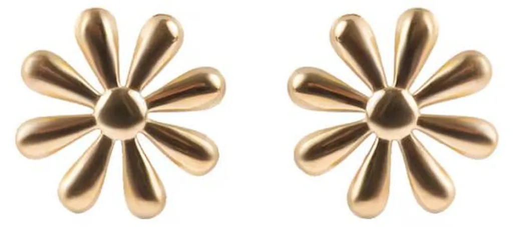 Boucles d'oreilles fleurs en plaqué or chic et design floral Xeloria