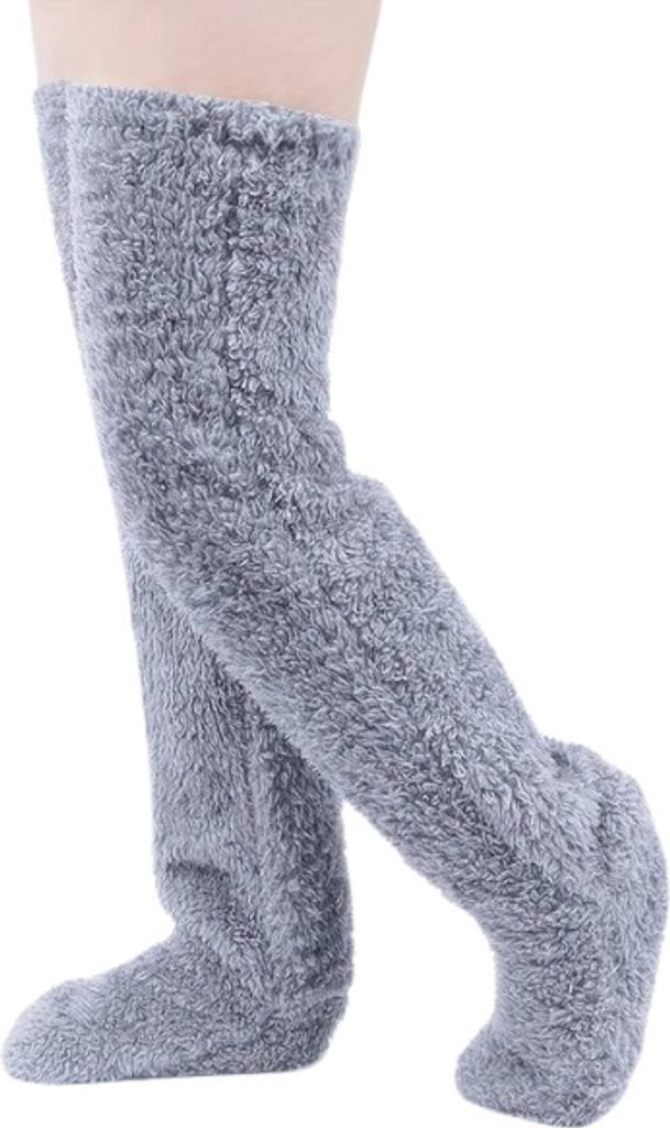 Calze lunghe alte e soffici, calze di peluche calde ed Immagine del prodotto 
