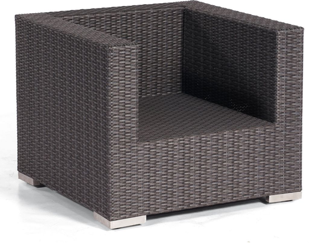 Sonnenpartner Lounge-Sessel Residence Alu/Polyrattan graphit-schwarz mit Kissen