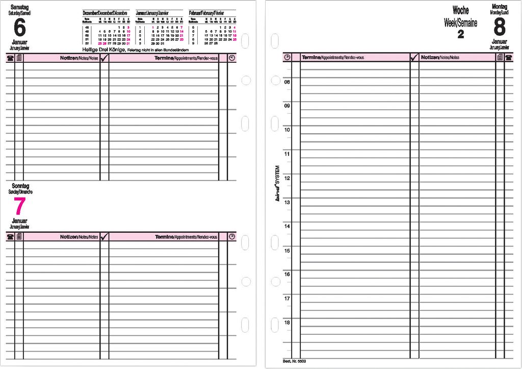 bind B550325 Kalendereinlage 2025 A5 Image du produit 