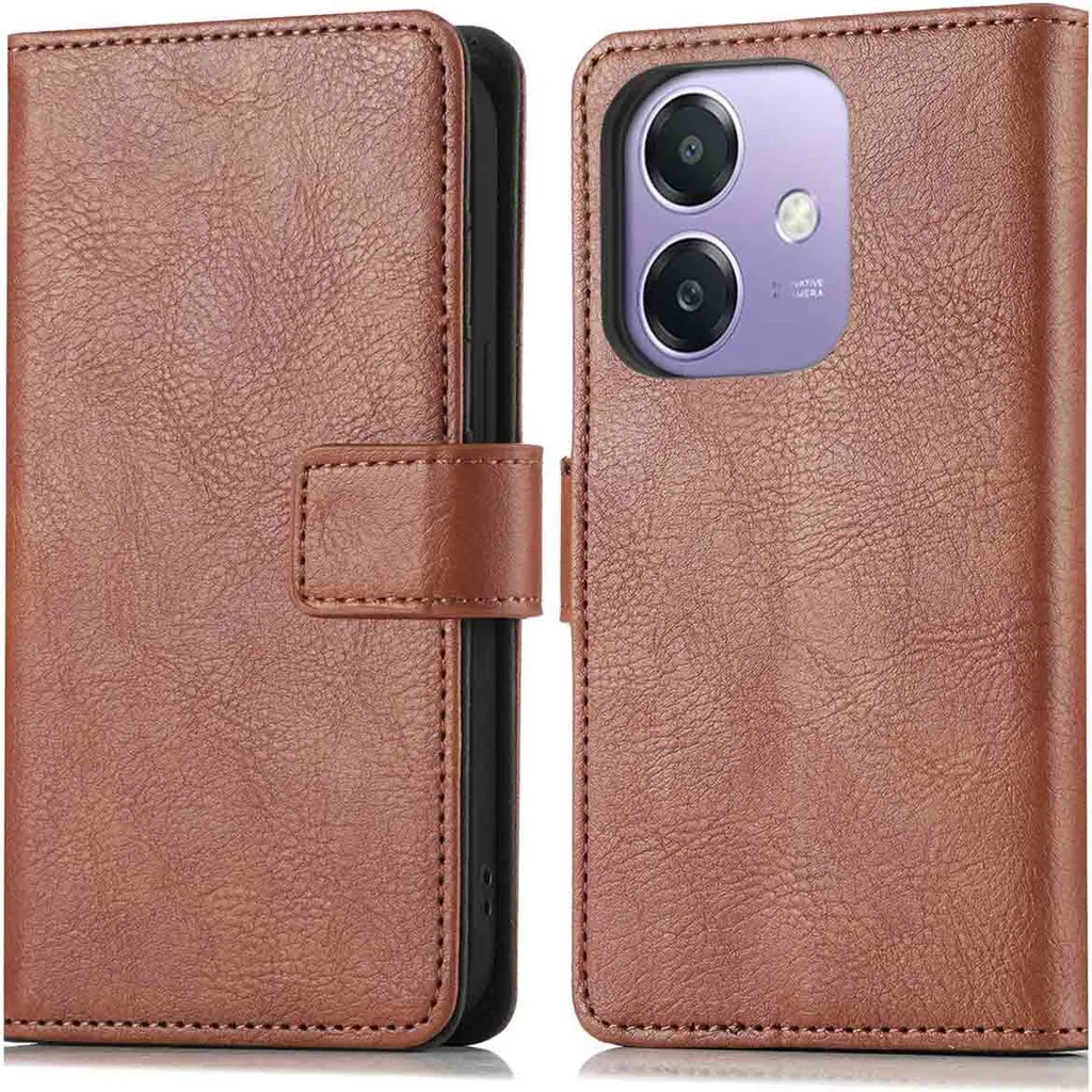 imoshion Custodia a Libro Oppo A40 A40M A60 5G Marrone - Protezione Premium