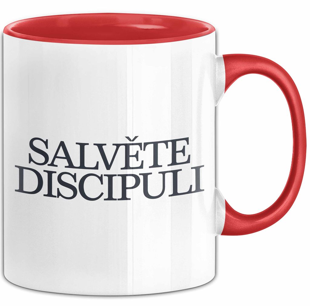 Lateinlehrer Unterricht Tasse Geschenk Lustige Geschenkidee Spruch Salvete Discipuli (Rot)