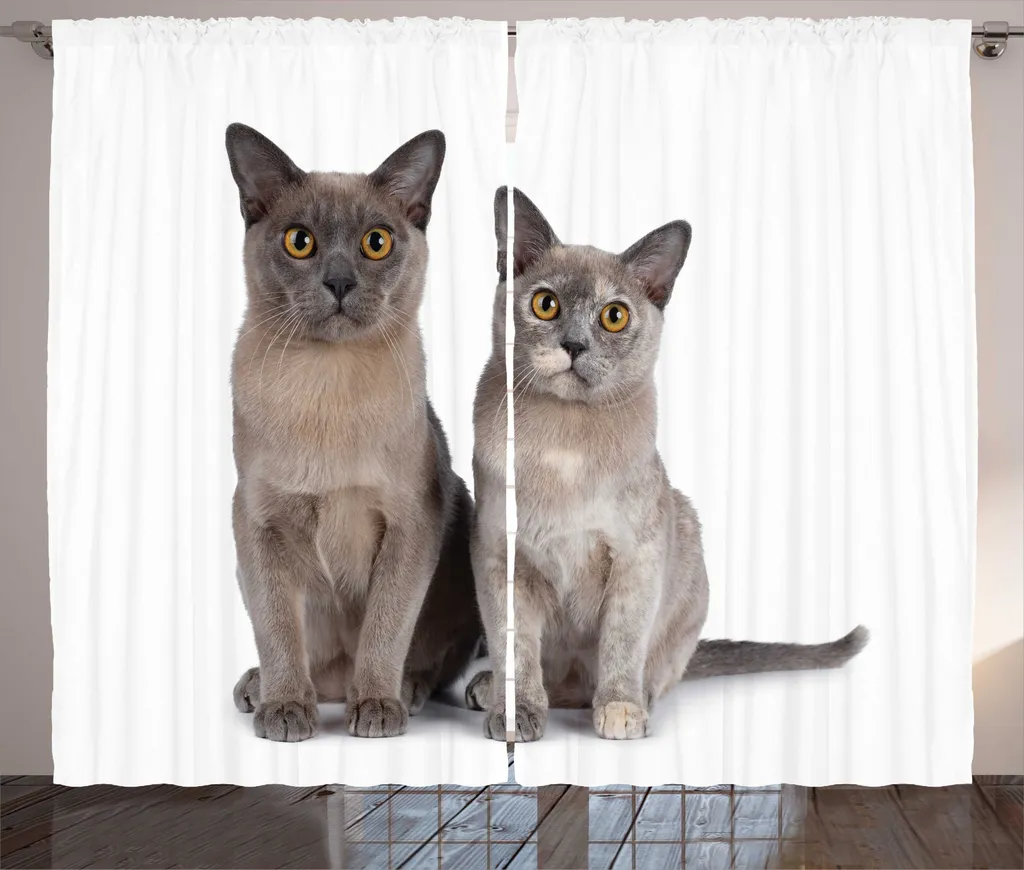 ABAKUHAUS Rideau Rustique Chatons - Paire de Rideaux 280x225 cm Taupe