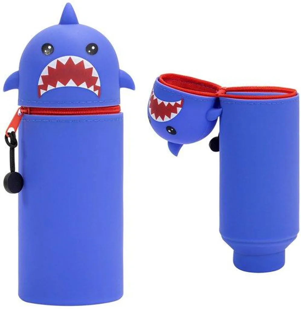Étui silicone requin 2 en 1 : fini les trousses sales et déchirées