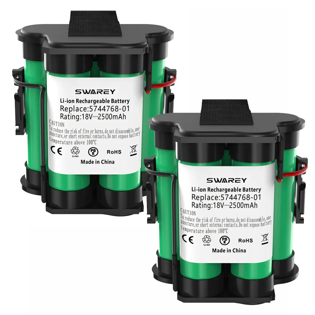 2-Pack 18V 2500mAh Li-ion batteria ricaricabile batteria dell'utensile batteria ricaricabile per Gardena robot tosaerba R45 Li R70 Li R80Li R75 Li R50 Li R40 Li R38 Husqvarna Automower 105 305 308X Li robot tosaerba Flymo Robotic Lawnmower 1200R