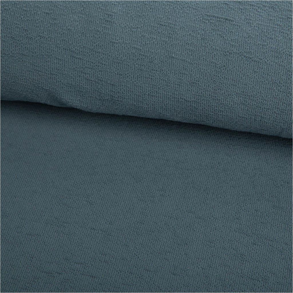 Terry Krepp Jersey Stoff aus Baumwolle blau 145 cm elastisch & hautfreundlich