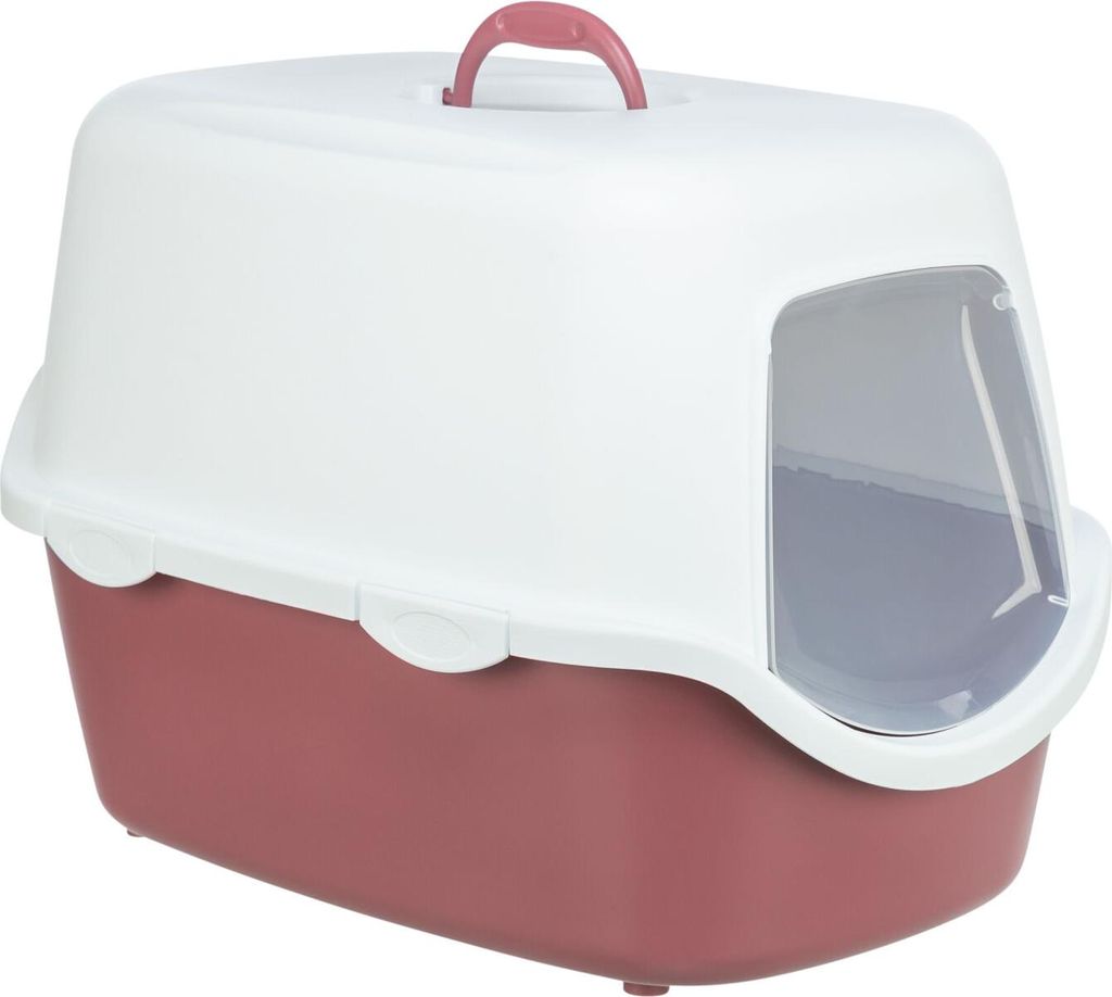 TRIXIE Katzentoilette Vico, mit Haube - altrosa/weiß - 40 × Produktbild 