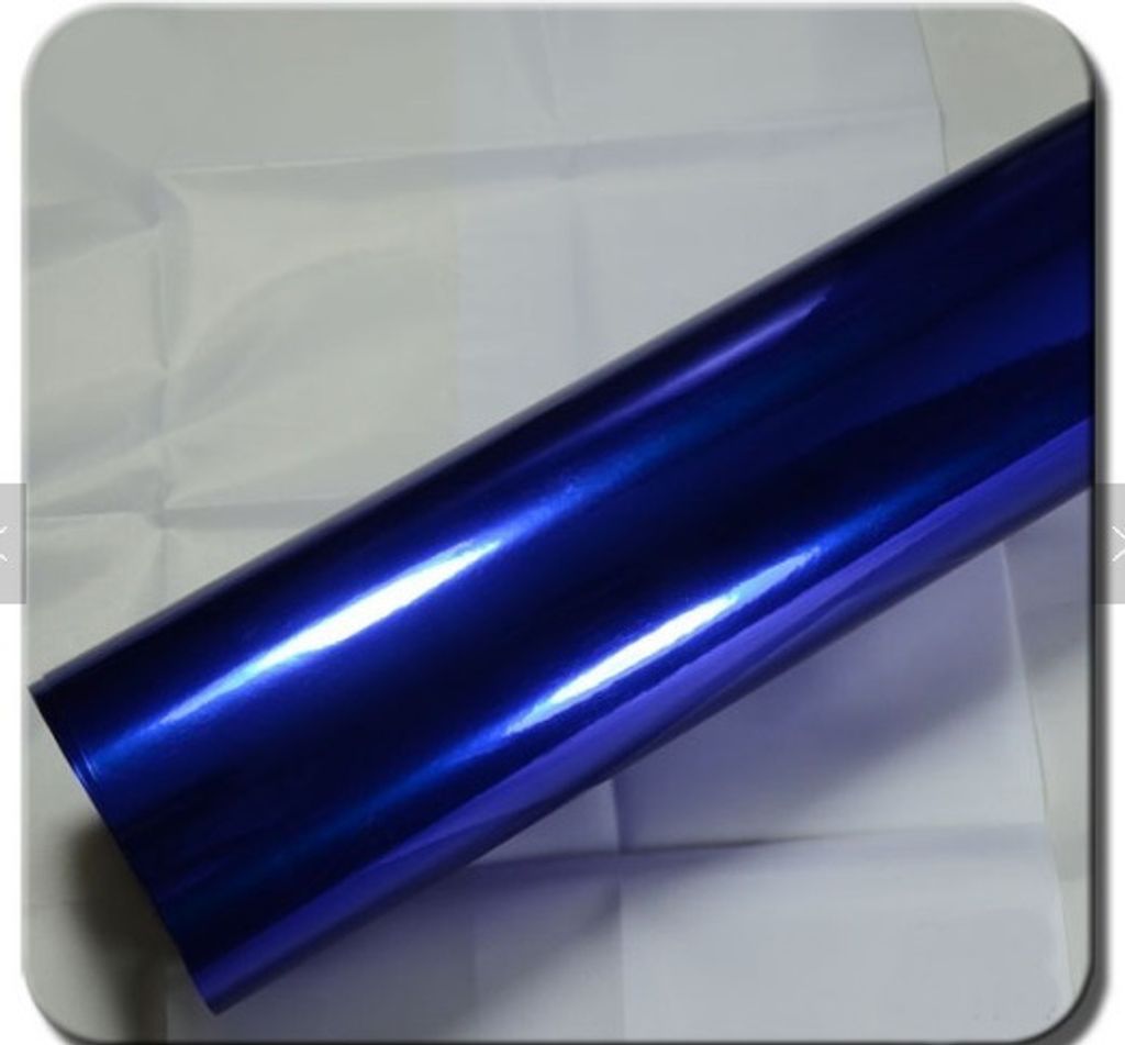 Chrom spiegel blau wrapfolie 152x50cm - innen/außen